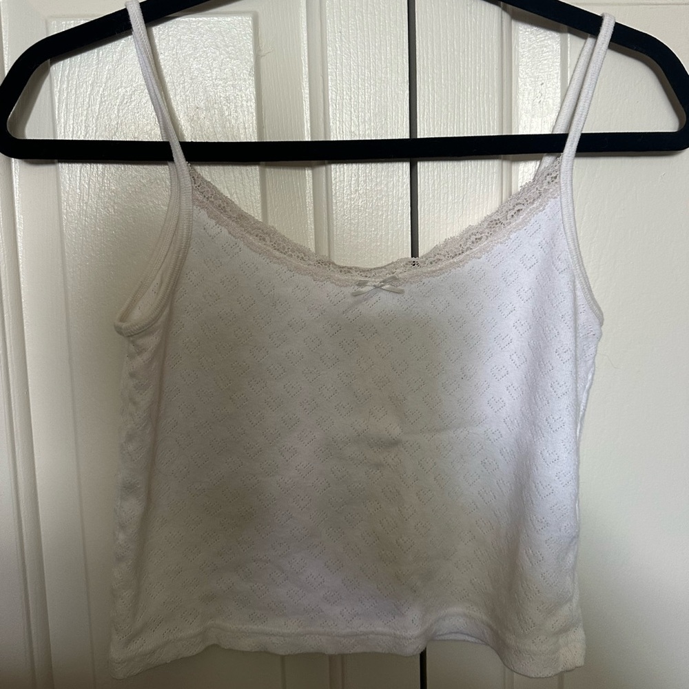 Brandy Melville White Lace Cami